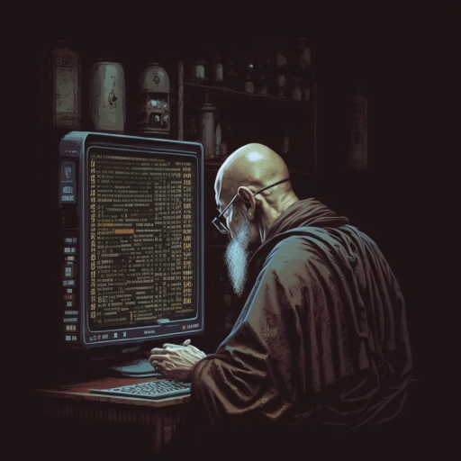 old person using computer